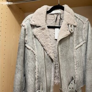 NTW - IRO shearling moto jacket